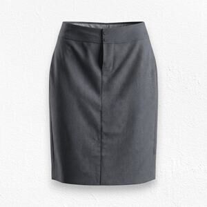 J. Crew Wool Pleated Pencil Skirt Gray Heather Charcoal Size 8 NWT Classic Work